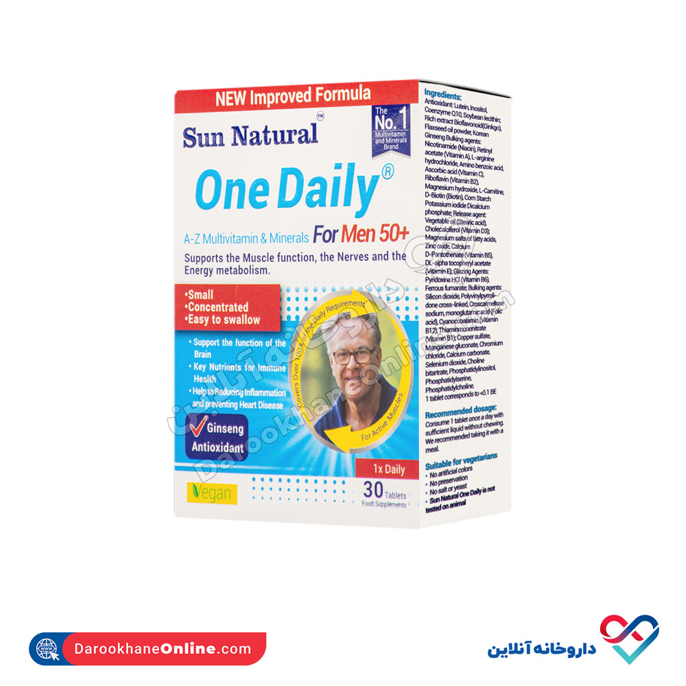 one-daily-multivitamin-and-minerals-for-men-50-plus-1.jpg مولتی ویتامین و مینرال وان دیلی آقایان بالای 50 سال - Image 1